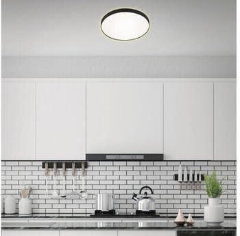 Briloner LED Deckenleuchte, Ø 28,5 cm, 12 W, Schwarz-Weiß