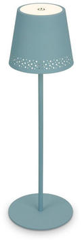 Briloner LED Akku-Tischleuchte 38 cm 2,6W 280lm taubenblau