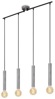 Briloner Retro Pendelleuchte, 85 cm, exkl. 4x E27, max. 60 W, antik-silber
