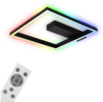 Briloner RGB CCT LED Deckenleuchte, 57cm, LED-Platine, 20 W, 1800 lm, schwarz