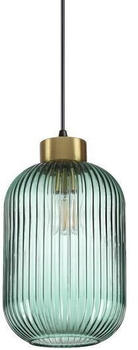 IDEAL LUX Pendelleuchte MINT-1, &Oslash; 14cm, E27, Minzgr&uuml;n / Messing satin