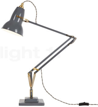 Anglepoise Original 1227 Messing Schreibtischleuchte grau