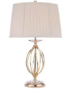 Elstead Lighting Aegean Tischleuchte E27 Poliertes Messing Elfenbein
