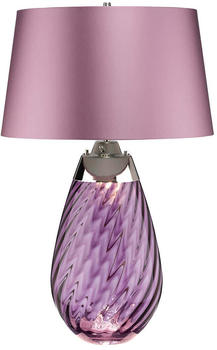 Elstead Lighting Lena Tischleuchte E27 74cm Pflaume getöntes Glas, Heather Shade Heidekraut-Farbe