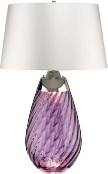 Elstead Lighting Lena Tischleuchte E27 74cm Pflaumenfarbenes Glas, Off-White-Farbton Grauweiß