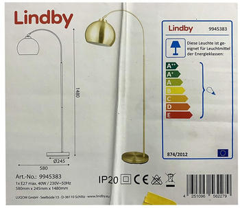 Lindby Stehleuchte MOISIA 1xE27/40W/230V