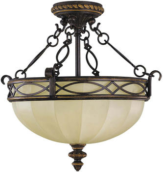 Elstead Lighting Drawing Room Deckenleuchte E27 2-fach 37cm Walnuss