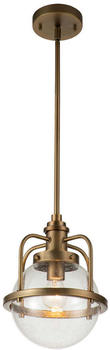 Elstead Lighting Triocent Hängeleuchte E27 Naturmessing Klar IP44