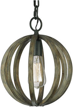 Elstead Lighting Allier H&auml;ngeleuchte E27 Wetter Eichenholz, Antik Schmiedeeisen