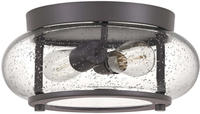 Trilogy 2 Light Flush Mount, Alte Bronze, E27 - Elstead