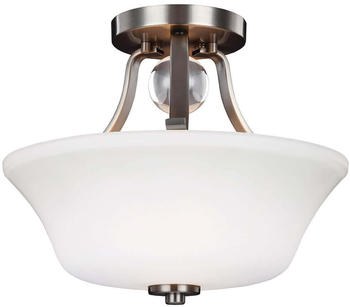 Elstead Lighting Evington Deckenleuchte E27 2-fach Satiniertes Nickel