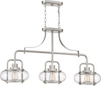 Trilogy 3 Light Island Anh&auml;nger, Nickel Geb&uuml;rstet, E27 - Elstead