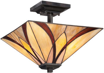 Elstead Lighting Asheville Deckenleuchte E27 2-fach 31cm Valiant Bronze