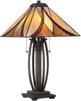 Elstead Lighting Asheville Tischleuchte E27 2-fach 64cm Valiant Bronze