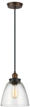 Elstead Lighting Baskin Hängeleuchte E27 27cm Gealtertes Messing, Dunkles verwittertes Zink