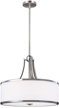 Elstead Lighting Prospect Park Hängeleuchte E27 4-fach Satin Nickel, Chrom