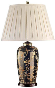 Elstead Lighting Black Birds Tischleuchte E27 Schwarz und Gold Creme, Made in UK