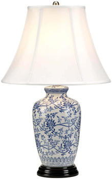 Elstead Lighting Blue Ginger Jar Tischleuchte E27 Blau Weiß, Made in UK