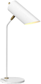 Elstead Lighting Quinto Tischleuchte E27 Weiß Altmessing