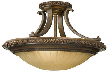 Elstead Lighting Kelham Hall Deckenleuchte E27 2-fach 29cm Florenz Gold, Britische Bronze
