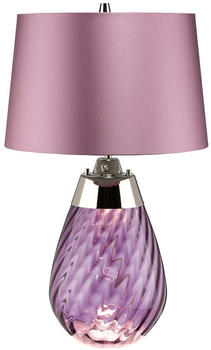 Elstead Lighting Lena Tischleuchte E27 61cm Pflaume getöntes Glas, Heather Shade Heidekraut-Farbe