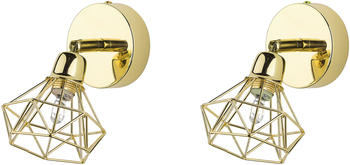 Beliani Wandleuchte + Deckenleuchte Erma Gold