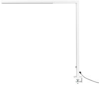 Led-schreibtischlampe Wei&szlig; Metall Mit Regler Dimmbar Klemmbar Modern B&uuml;ro