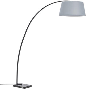 Beliani Stehlampe Benue (188 cm) Grau/Schwarz/weiß