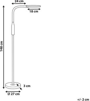 Beliani Stehlampe Flurlampe weiß LED CASSIOPEIA (148 cm) weiß