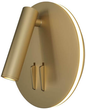 Maytoni Ios 176 LED Wandleuchte 9W rund Matt-Gold Warmweiß
