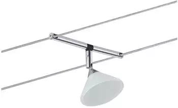 Paulmann Seilsystem Colmar in chrom und weiß-satiniert GU4 Spot silber