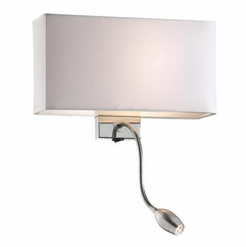 IDEAL LUX Wandleuchte HOTEL AP2, 2-flammig, E27 + LED-Spot, Weiß