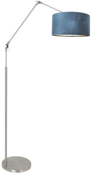 Steinhauer Stehleuchte Prestige Chic in Silber und Blau E27 400mm silber