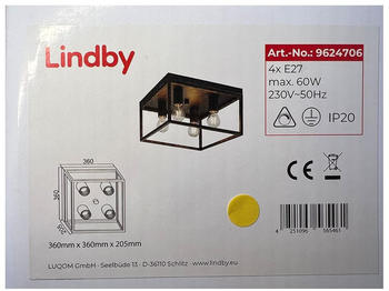 Lindby Deckenleuchte LEJUS 4xE27/60W/230V