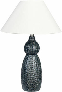 Beliani Tischlampe Tischlampe Keramik Dunkelblau/weiß 60 cm MATINA Blau