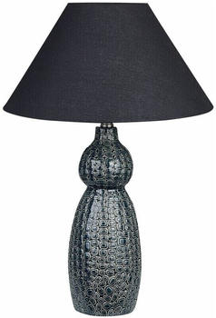 Beliani Tischlampe Tischlampe Keramik Dunkelblau/Schwarz 60 cm MATINA Blau
