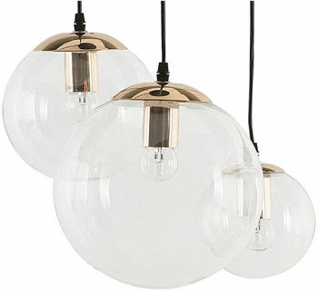 Beliani Pendelleuchte Ladon Bronze/Transparent