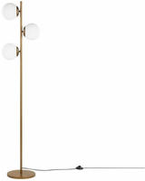Stehlampe Gold Metall 153 Cm 3-flammig Schirme Aus Glas In Kugelform Kabel Mit