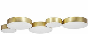 Beliani Wandleuchte + Deckenleuchte Deckenleuchte gold 5-flammig LUGA