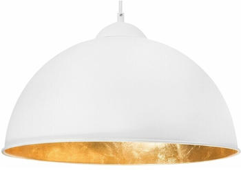 Beliani Pendelleuchte Lamp Hängelampe hängend an Metall weiß CETINO weiß