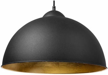 Beliani Pendelleuchte Lamp Hängelampe hängend an metallisch schwarzem CETIN Schwarz