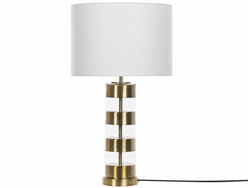 Beliani Tischlampe Beatton Gold/Schwarz/Transparent/weiß
