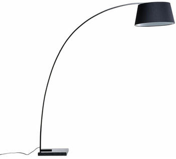 Beliani Stehlampe schwarz 188 cm rund Marmorfuß BENUE