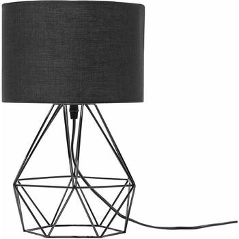 Beliani Tischlampe Maroni Schwarz