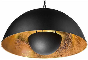 Beliani Pendelleuchte Lampa kabanti lempa kabanti juodame metaliniame THAMES II Schwarz