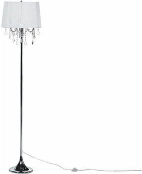 Beliani Stehlampe Evans (165 cm) Silber/weiß