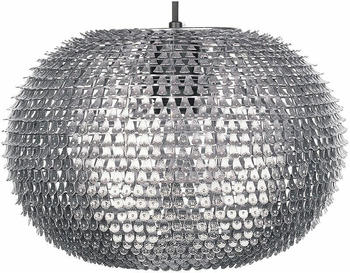 Beliani Pendelleuchte Hängeleuchte silber Kugelform REINE Silber