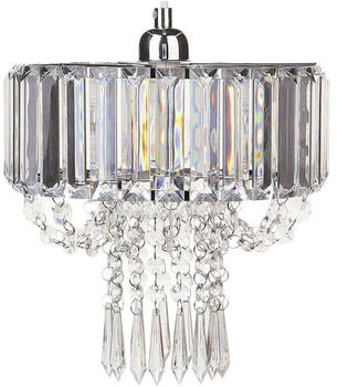 Beliani Pendelleuchte Adorn Silber/Transparent