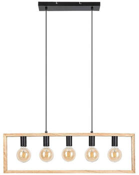 Rabalux 2294 - Hängeleuchte INDIGO 5xE27/40W/230V schwarz/Buche