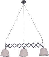 n&auml;ve Pendelleuchte "ADRIENNE" E27 1 Stk. w: 52-86cm nature 3x E27 max. 40W,Material: